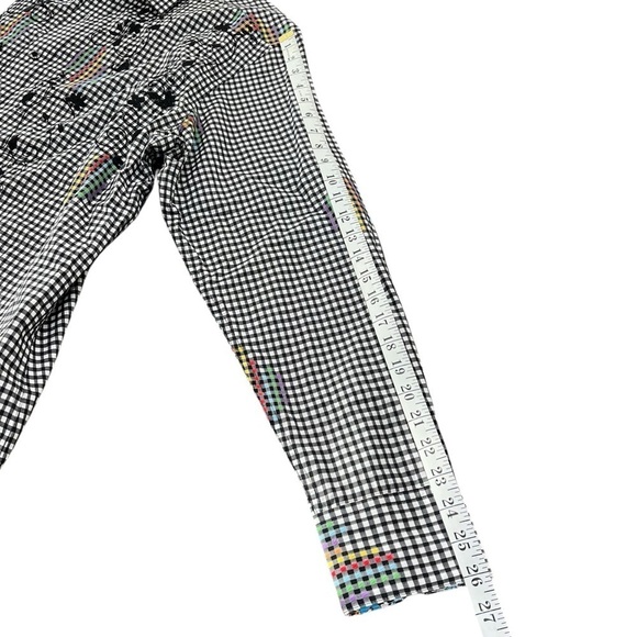 Robert Graham Flip Cuff Rainbow Gingham Plaid Check Embroidered Button Down XL - Picture 8 of 14